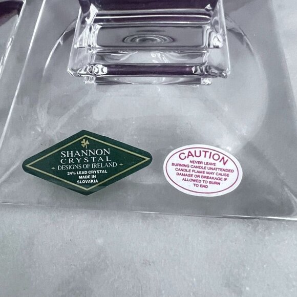 Stardust Gift Shannon Crystal Godinger 6" Candleholders Presenter Wayne Newton - Picture 4 of 8